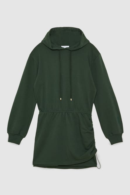 Robe en feutre &agrave; manches longues, Vert, Patrizia Pepe