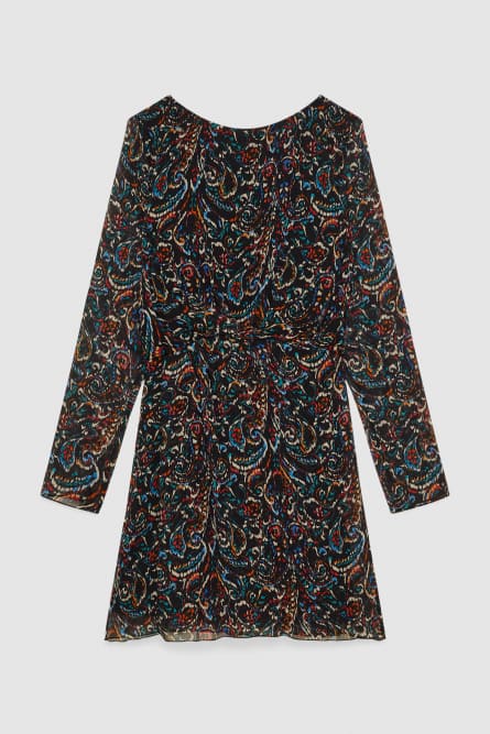 Mini patterned dress, Black, Patrizia Pepe
