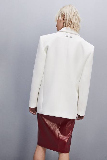 Double-breasted over peacoat, White, Patrizia Pepe