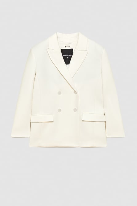 Double-breasted over peacoat, White, Patrizia Pepe