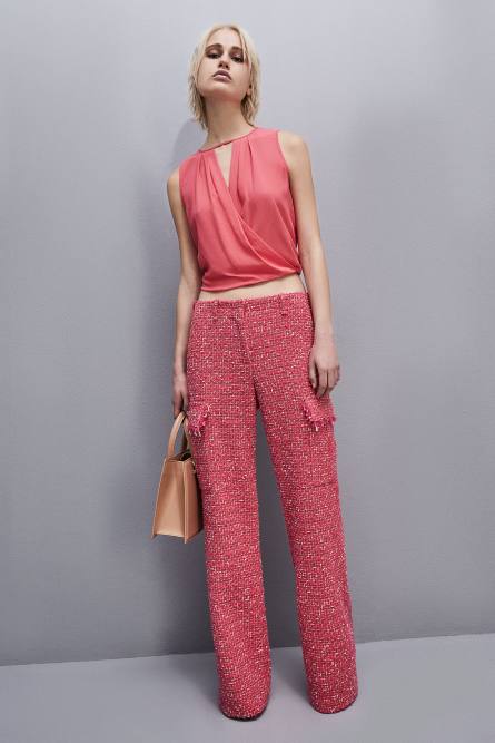 Essential crossover top, Pink, Patrizia Pepe