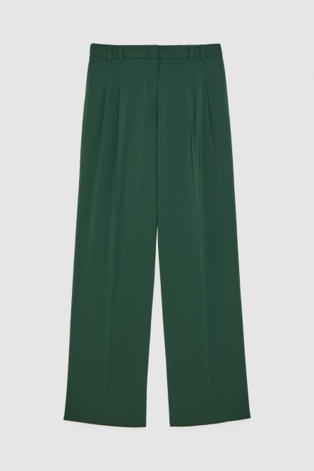Essential crepe pants, Green, Patrizia Pepe
