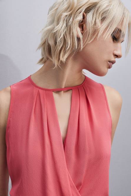Essential crossover top, Pink, Patrizia Pepe