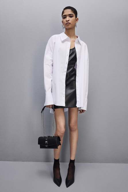 Essential cotton over shirt, White, Patrizia Pepe
