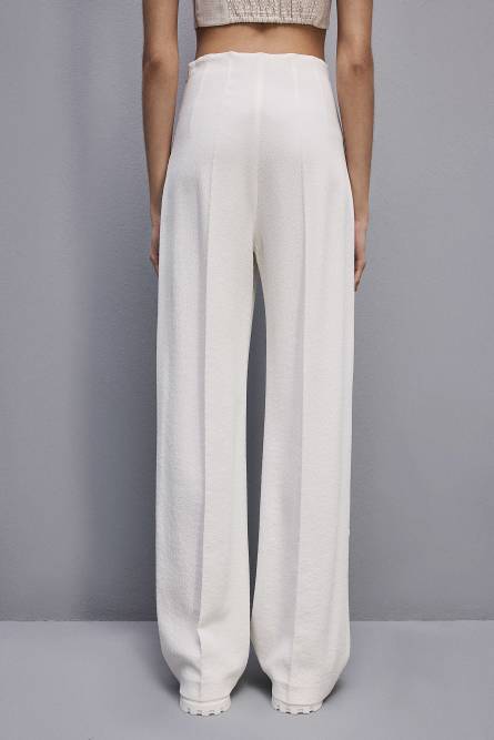 Viscose palazzo pants, White, Patrizia Pepe