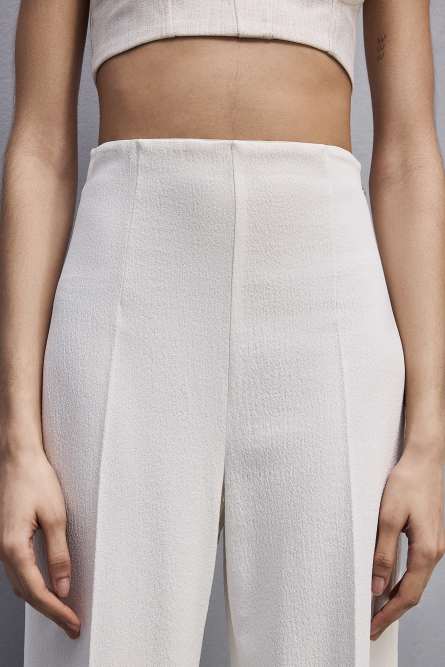 Viscose palazzo pants, White, Patrizia Pepe