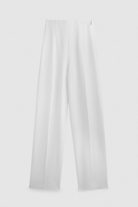 Viscose palazzo pants, White, Patrizia Pepe