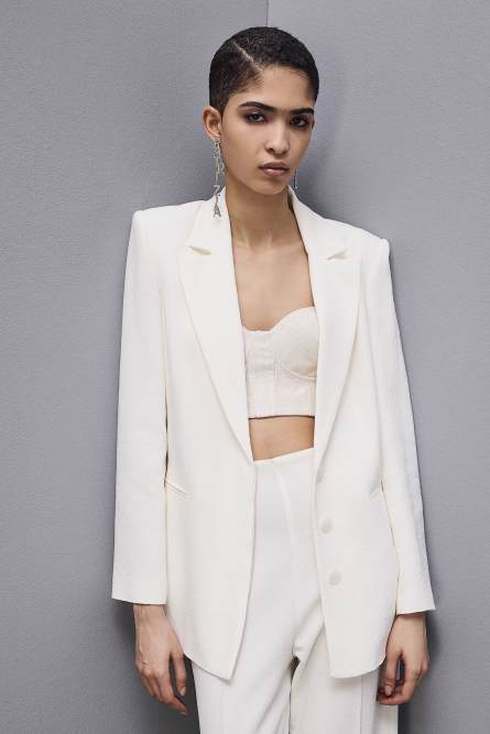 Women's viscose jacket, White, Patrizia Pepe