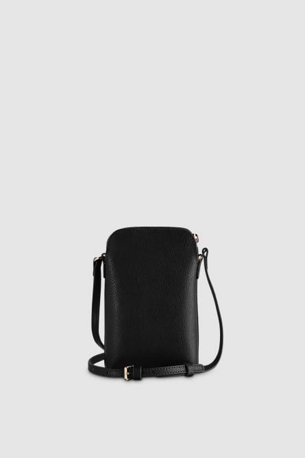 Phone holder with shoulder strap, Black, Patrizia Pepe