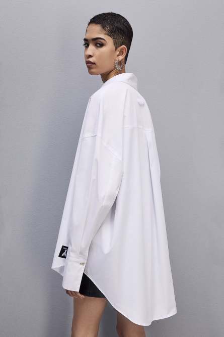 Essential cotton over shirt, White, Patrizia Pepe