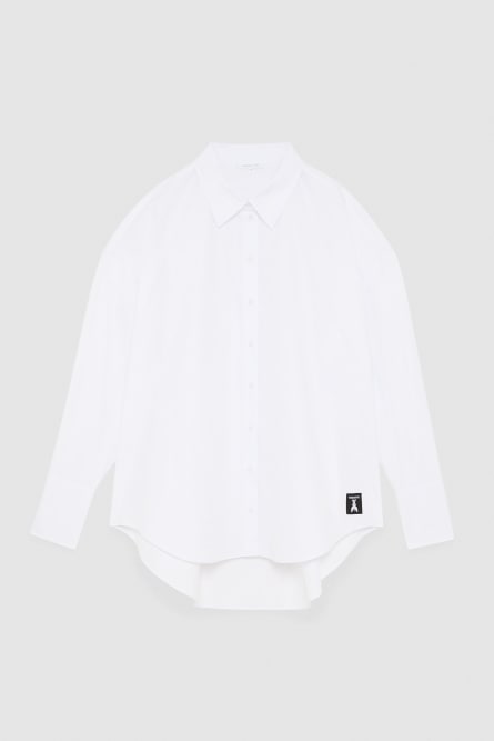 Essential cotton over shirt, White, Patrizia Pepe