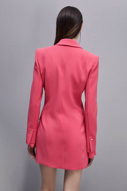Robe-blazer &agrave; double boutonnage Essential, Rose, Patrizia Pepe