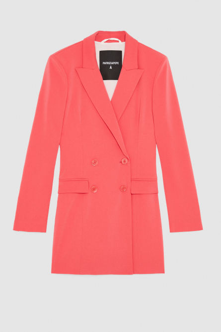 Robe-blazer &agrave; double boutonnage Essential, Rose, Patrizia Pepe