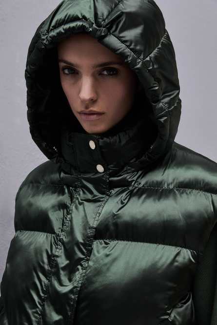 Nylon sleeveless down jacket, Green, Patrizia Pepe