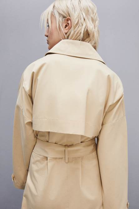 Trenchcoat aus Baumwolle, Beige, Patrizia Pepe