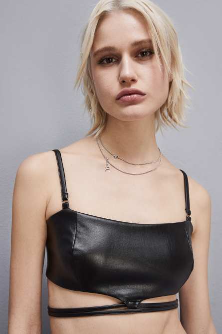 Double chain brass necklace, Silver, Patrizia Pepe