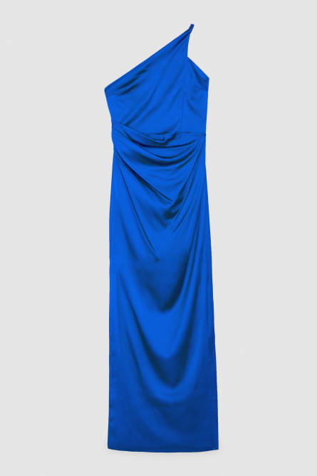 Cut-out dress in certified viscose, Blue, Patrizia Pepe