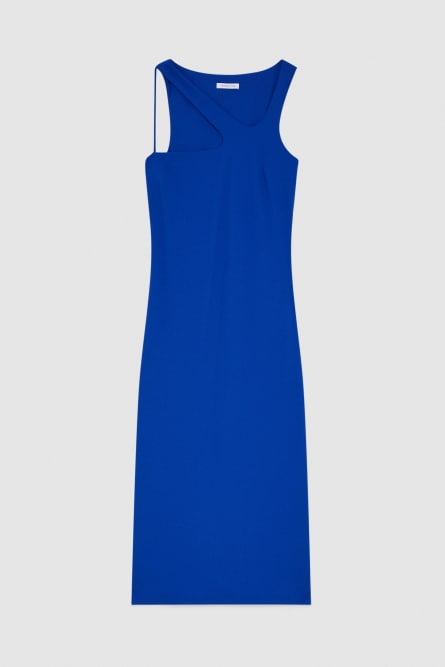 Robe sans manches en jersey stretch ESSENTIAL, Bleu, Patrizia Pepe