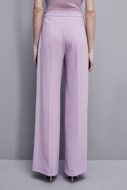Pantalone a palazzo in sablè crepe, Viola, Patrizia Pepe