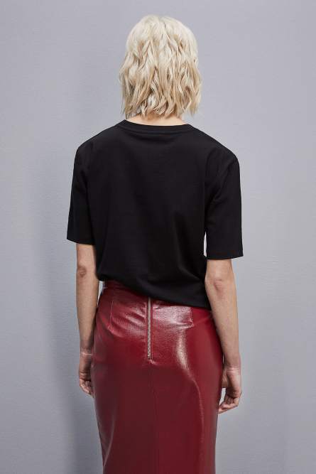 Organic cotton t-shirt, Black, Patrizia Pepe