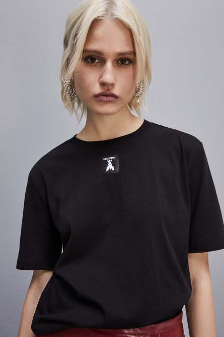 Organic cotton t-shirt, Black, Patrizia Pepe