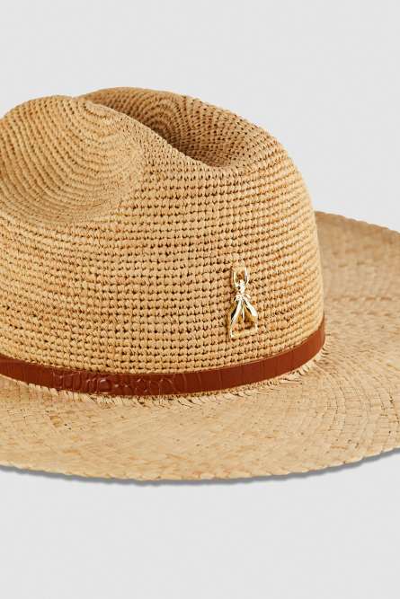 Chapeau de cow-boy avec sangle en cuir, Beige, Patrizia Pepe