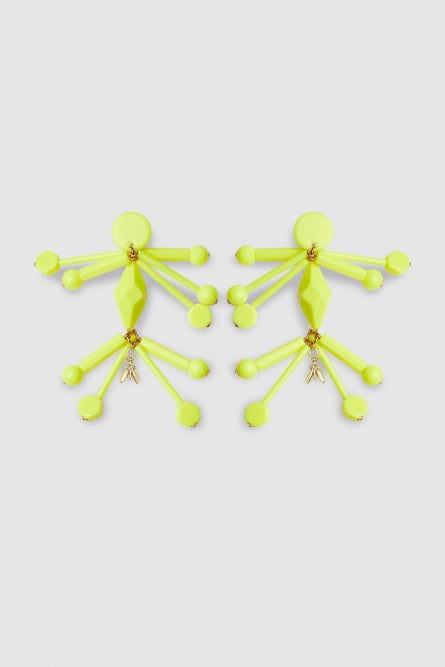 Orecchini con applicazione Fly Techno Pop, Giallo, Patrizia Pepe