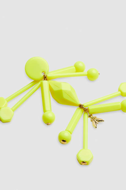 Orecchini con applicazione Fly Techno Pop, Giallo, Patrizia Pepe