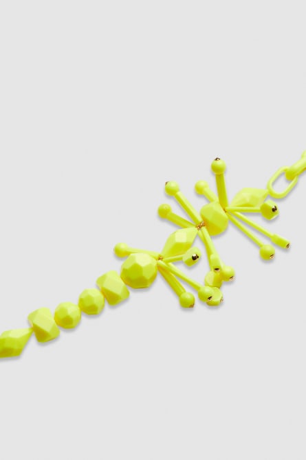 Necklace with Techno Pop Fly appliqu&eacute;, Yellow, Patrizia Pepe