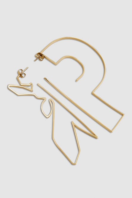 Metal Maxy Fly brass earrings, Gold, Patrizia Pepe