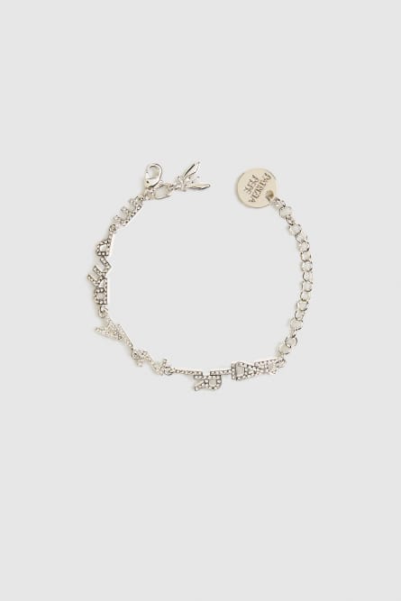 Brass bracelet with rhinestones, Silver, Patrizia Pepe