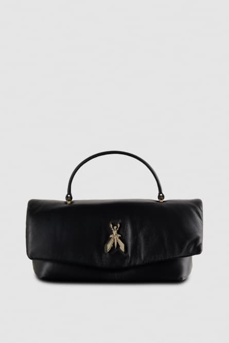 Sac à bandoulière Fly Bamby en cuir, Noir, Patrizia Pepe