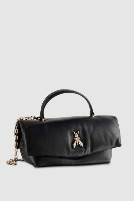 Sac à bandoulière Fly Bamby en cuir, Noir, Patrizia Pepe