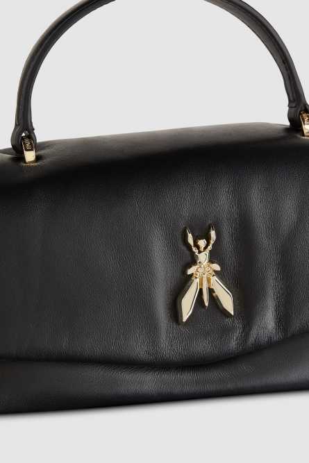 Sac à bandoulière Fly Bamby en cuir, Noir, Patrizia Pepe