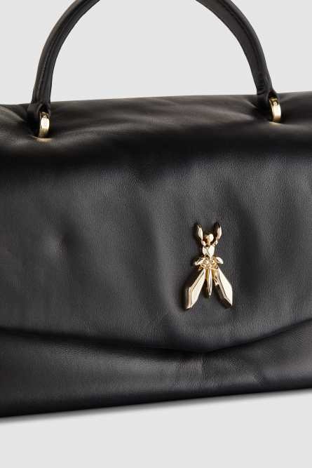 Umhängetasche aus Leder Fly Bamby, Schwarz, Patrizia Pepe