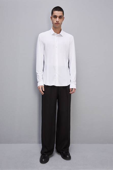 Slim fit jersey shirt, White, Patrizia Pepe