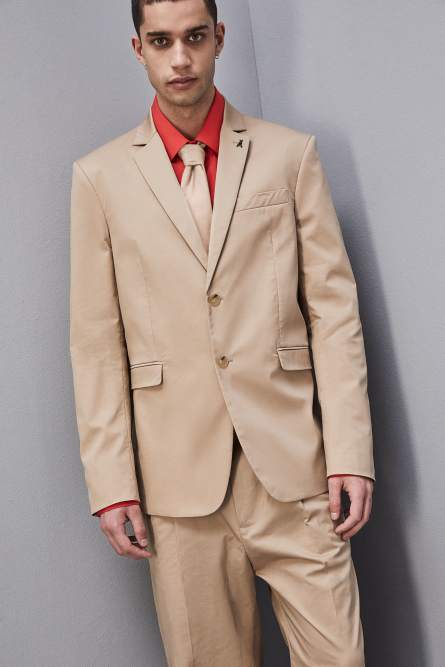 Two-button cotton twill jacket, Beige, Patrizia Pepe