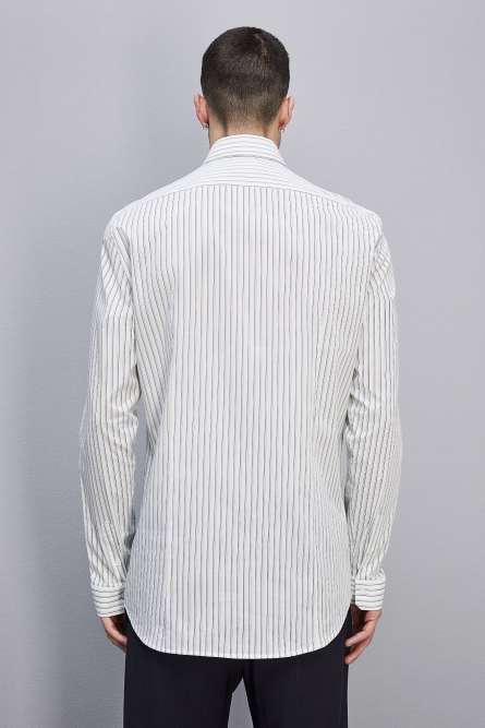 Cotton shirt with patterned print, Multicolor, Patrizia Pepe