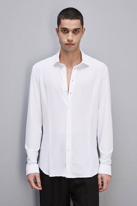 Slim fit jersey shirt, White, Patrizia Pepe