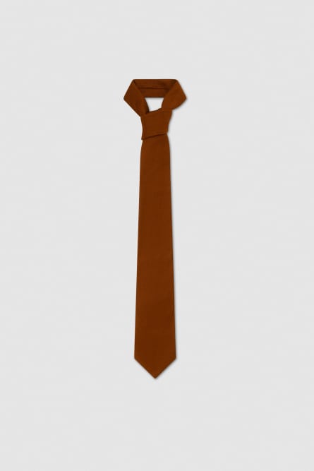 Corbata de sarga de algodón elástica, Marrón