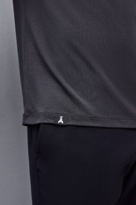 T-shirt slim fit z dżerseju z lyocellu i bawełny, Granatowy, Patrizia Pepe
