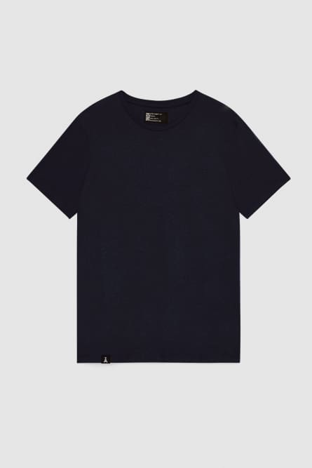 T-shirt slim fit z dżerseju z lyocellu i bawełny, Granatowy, Patrizia Pepe