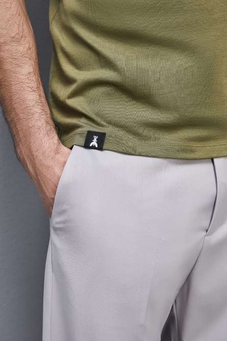 T-shirt slim fit en jersey lyocell et coton, Vert, Patrizia Pepe