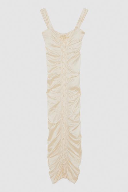 Hand-embroidered dress in certified viscose, White, Patrizia Pepe