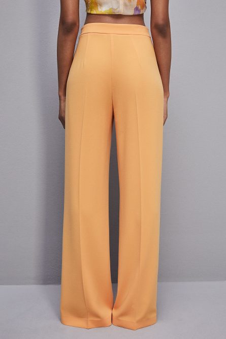 Sablè crepe palazzo pants, Orange, Patrizia Pepe