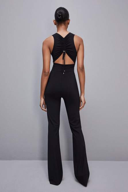 Tuta in jersey tecnico elasticizzato ESSENTIAL, Nero, Patrizia Pepe