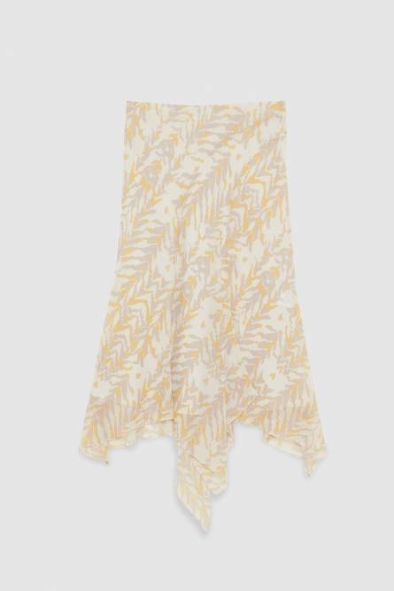 Gonna asimmetrica in Chiffon, Multicolor, Patrizia Pepe