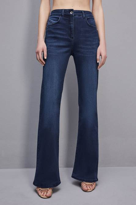 Jeans jeggings flare, Blue, Denim