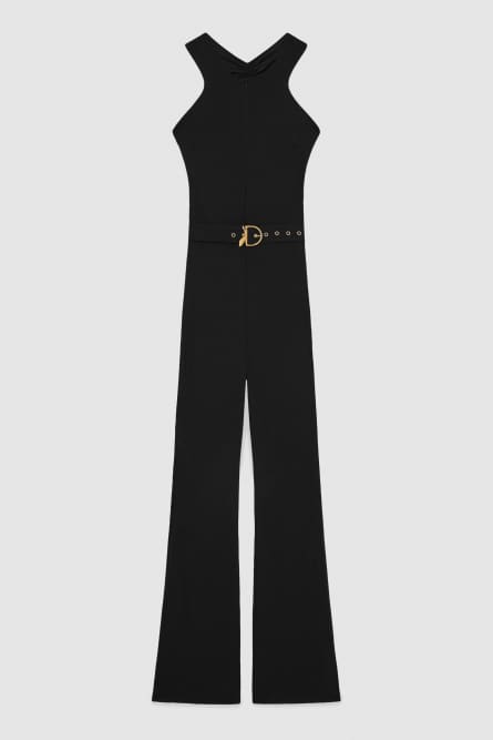 Tuta in jersey tecnico elasticizzato ESSENTIAL, Nero, Patrizia Pepe