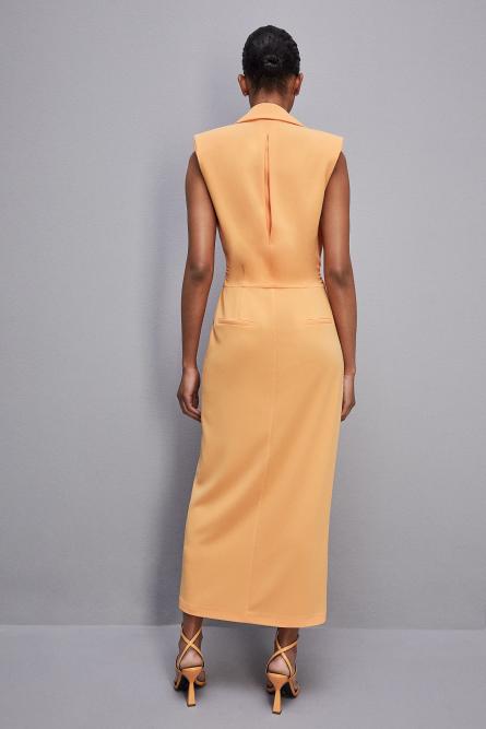Robe blazer en crêpe sablé, Orange, Patrizia Pepe